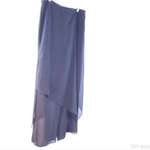 🌹Elegant Black sheer skirt dress evening party pants